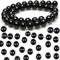 BOBOZHONG Schwarze Perlen,100 Stück Natur Schwarz Onyx Natürliche Turmalin Perlen Natürliche Edelstein Perlen Runde Lose Für Armbänder Halsketten Schmuckherstellung(8mm)