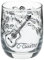 Glas mit Instrumenten und musikalischen Motiven, schwarzer Druck (Konzertgitarre), 200 ml