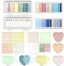 BAYTORY 1600 Hojas De Notas Adhesivas Transparentes Con Forro, Transparente, Impermeable, 7,6 x 7,6 cm, Bloc De Notas Transparente, Pestañas De Indice Autoadhesivas Translúcidas Para Escribir Libros