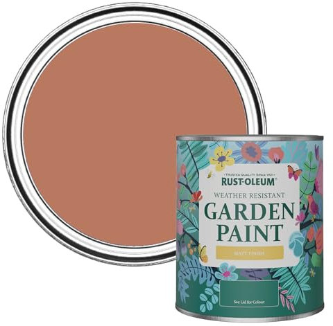 Rust-Oleum Red Mould-Resistant Garden Paint in Matt Finish - Siena 750ml