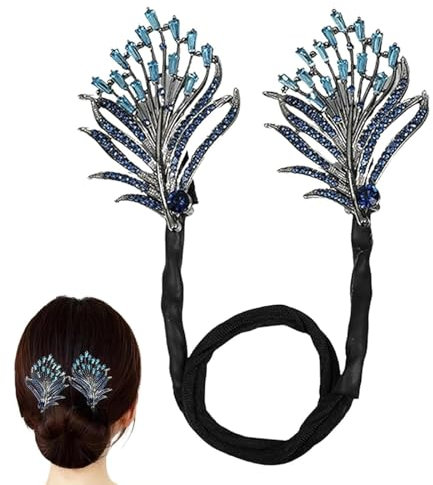Strass-Blumen-Haarspange, Lazy Hair Curler Deft Bun Maker, exquisiter Deft Bun, einfacher Haarknoten-Maker für Frauen (Style 11)