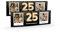 Banner zum 25. Geburtstag selbst gestalten (50cm x 150cm) Personalisierter Geburtstagsbanner für Mann und Frau mit Bildern und Texten I Deko Fahne