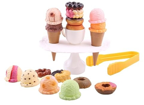 UPKOCH Eiscreme Spielzeug Für Junge Mädchen Buntes Lernspielzeug Für Rollenspiele Interaktive Eltern-Junge Mädchen-aktivitäten Sicheres Material Fantasievolles Spielen