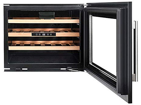 Suuim Enfriador de Vino Inteligente, Armario termostático Integrado para Vino, Estante de Madera de Haya, refrigeración por compresor, Ultravioleta Cortado