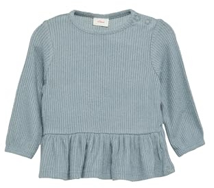 s.Oliver Angerautes Langarmshirt mit Rippstruktur