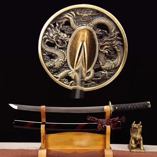 72 cm handgeschmiedetes Wakizashi mit Massivholzscheide,handgefertigtes echtes Schwert aus Musterstahl,echtes Japanisches Kurzschwert,für Kendo,Geschenke,Sammeln,Ausstellen,Selbstverteidigung,Cosplay