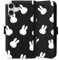 Klapphülle kompatibel mit Apple iPhone 16 Plus Handyhülle aus Kunst Leder schwarz Flip Case Miffy Muster transparent