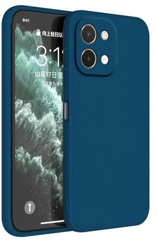 Topme Funda para Vivo Y28 (4G) (6.68 Inches) Carcasa Caja Case Estuche, Funda Protectora de Piel de Silicona TPU - Azul Zafiro