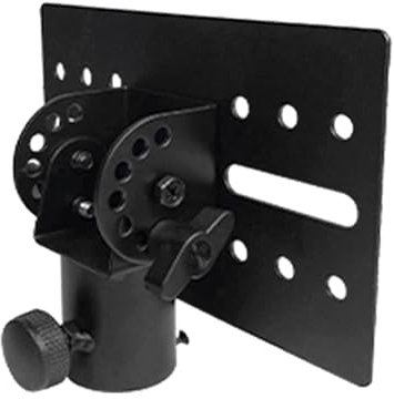 Generic 35mm Rotatable Metal Mount Adapter Bracket, DJ Speaker Stand Adapter, Stable Support, Black, Compatible with 35mm and 13mm Screws, Ideal for Stage Performances and Special Events