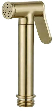 Brushed Gold Brass Douche Spray Head – Elegant and Durable Shower Fixture – Superior Performance for Modern Bathrooms