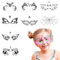 EIHI 8 Kinderschminken Vorlagen, Wiederverwendbare Gesichtsbemalungsschablonen für Kinder und Erwachsene - Kreative Gesichts- und Augenmalerei - DIY Schminkvorlage für Bühne und Halloween Make-up