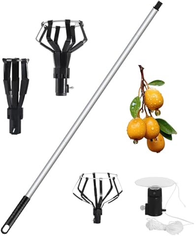 Les-Theresa 4Pcs Ceiling Light Bulb Changer, Light Bulb Removal Tool 12Ft Lightbulb Changer Pole, Fruit Picker Tool Lightbulb Pole Changer for High Ceilings and Recessed Lights