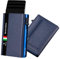 SINUM Portafoglio Uomo Slim Piccolo - In Pelle Saffiano - Chiusura Magnetica - Porta Carte Di Credito con Portamonete - Protezione RFID Anticlonazione - Brand Italiano - Blu