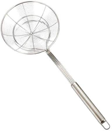 Wdfnexalai Schiumarola da cucina a forma di ragno, in acciaio inox, 20 cm