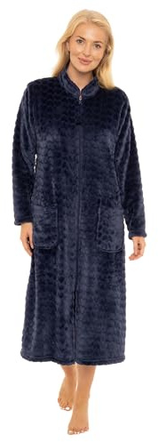 Suzy & Me Mesdames Zip devant Doux Mousse Polaire En Relief Robe De Robe