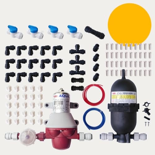 Campervan Water System Plumbing Kit - Larger - Fiamma Aqua F Two Outlet Plumbing Bundle - John Guest Fittings For Campervans Motorhomes Fiamma Accumulator Expansion Tank A20 Filter