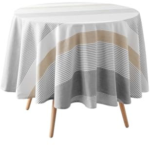 Douceur d'Intérieur, Runde Tischdecke (Ø 180 cm) Iliade, Baumwolle & Polyester gewebt