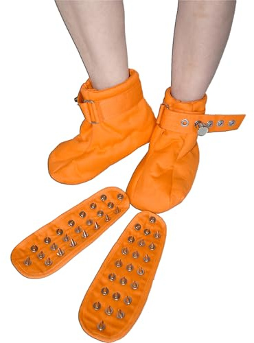 Honeylust ABDL Krabbelschuhe abschließbar – Spike-Einlagen & Magnetschloss | Fesselschuhe mit Magnetschlüssel – Pet Play, BDSM Bondage, Dom/Sub, Sissy, AgePlay – devot, kinky, Erotik Zwangsschuhe