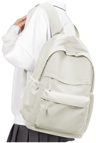 VGCUB Schulrucksack Teenager Mädchen Schultasche Wasserdichter Leichter Rucksack Damen für Die Schule Teenager Mädchen Jungen School Bag Womens Backpack Casual Daypacks Aesthetic Beige