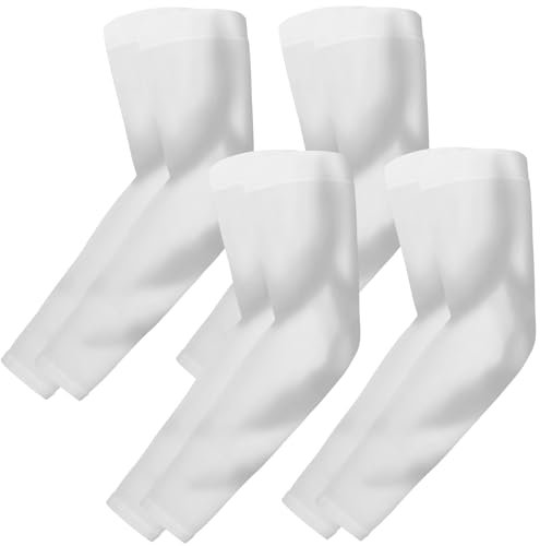 ROCK TAKIN UV Sun Protection Arm Sleeves for Men Women, UPF 50+ Cooling Sun Sleeves to Cover Arms Sports Compression Covers for Golf Baseball Football Work Running Cycling Driving - 4 Pairs