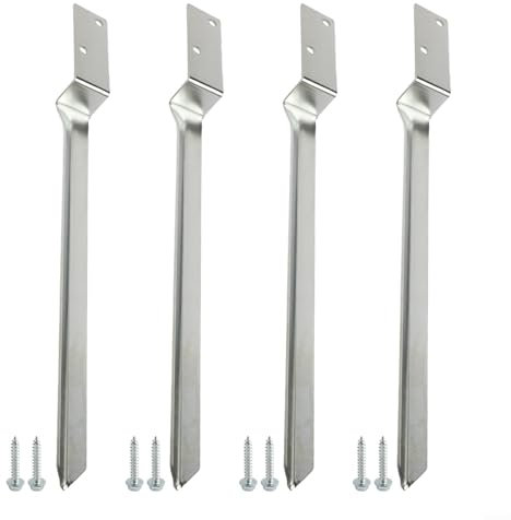 Erdanker zum Einschrauben, strapazierfähig, für Vordächer, Carports, Schuppen, Schaukel-Sets