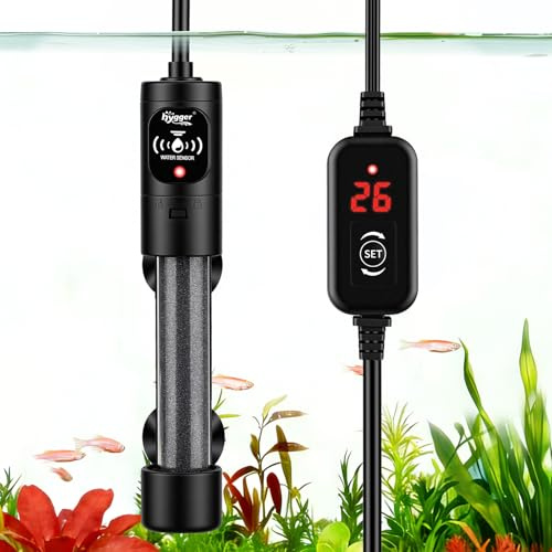 Hygger Small Calefacción para Acuario 25W Calentador de Tanque Acuario,Tortuga Calentador Sumergible para Peceras Betta para 7,5-19L Agua Dulce Agua Salada