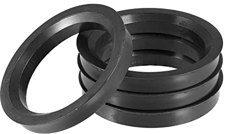 HESHUWEN Zentrierringe 4 Stücke 71,5mm Bis 54,1mm 56, 57, 60, 66,6mm 67,9mm Auto Reifen Zentrierung Hub Centric Ringe Schwarz(71.5mm to 54.1mm)