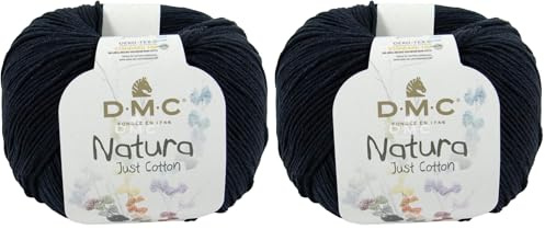DMC Natura Yarn, 100% Cotton, Noir (N11), 50g (Pack of 2)