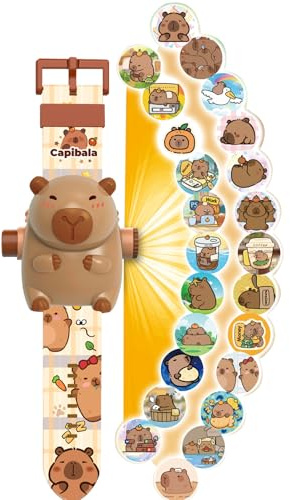 Jubepk Digital Projector Watch 24 Patterns Projector, Animal Pattern Torch | Projection Teaching 24 Patterns Interactive Flashlight Educational Screen for 3-8 Years Kindergarten Boys Girls Birthday