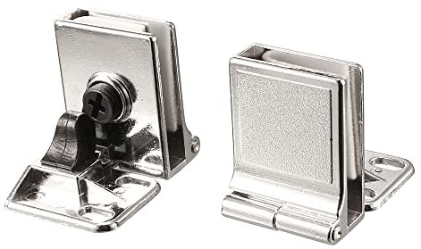 sourcing map 1 paire Charnière de Porte en Verre Douche Vitre muraux en métal Pinces Clip