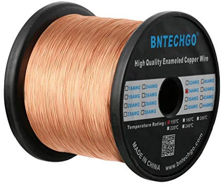 BNTECHGO Magnetdraht, 34 AWG, emaillierter Kupferdraht, emaillierter Magnet-Wickeldraht, 1.4 kg, 0.01 cm Durchmesser, 1 Spule, weit verbreitet für Transformatoren, Induktoren