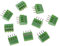 JOYKK 10 Pezzi 4Pin Morsetti a Vite per Montaggio su PCB Morsetto 2.54mm Pitch - Verde