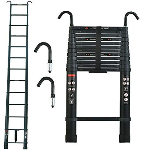 5M Aluminium Telescopic Ladder Extension Portable EN131 Standards Folding 13 Steps Max Load 150kg, 3 Years Warranty