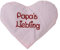 Herzkissen mit Spruch für Babys Wärmekissen mit Rapssamen Rapskissen mit Spruch Körnerkissen Personalisiertes Kissen zum wärmen, Größe: ca.15x17cm (Rosa Papas Liebling)
