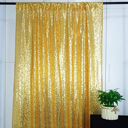 HeMiaor 5FTx7FT Gold Pailletten Hochzeit Vorhänge Tür Fenster Vorhang Party Hintergrund Dekor Dekoration