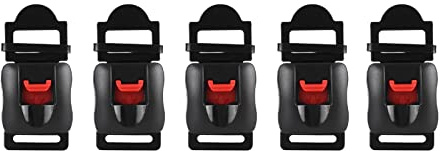 5 stücke Schnellverschluss, Heavy Duty Motorrad Sichere Fahrradhelme Geschwindigkeit Clip Kinnriemen Trennen Schnalle Schwarz