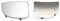 ALKAR 6435250 Cristal de espejo retrovisor exterior con espejo gran angular & brazo corto de espejo & convexo izquierda