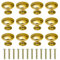 MengH-SHOP Cabinet Knob Round Door Knobs Mushroom Shape Pull Handle with Screws for Cabinet Wardrobe Drawer Cupboard 12 Pieces Gold