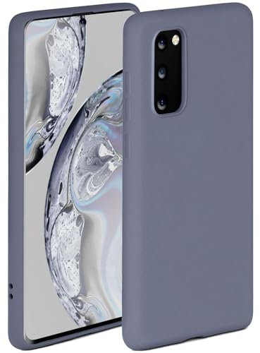 ONEFLOW Soft Case für Samsung Galaxy S20 / S20 5G Hülle aus Silikon mit Kameraschutz, Silikonhülle mit erhöhtem Schutz fürs Display, Backcover Schutzhülle, weiche Handyhülle, Blau Grau
