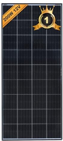 enjoysolar® Monokristallines Solarmodul Solarpanel mit PERC Zellentechnik schwarzes Rahmen Version (200W)