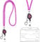 Glitzernder Schlüsselbund mit transparentem Ausweishalter und Schlüsselanhänger, glitzernde Strasskristalle, für Schlüssel und Ausweis (Rosa)