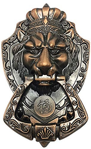 Lqdp Türklopfer Vintage Löwenkopf Türklopfer, Vordertürgriff Aus Zinklegierung Antikbronze, Apartment Barn Garden Decor - 11x17,5 cm