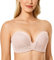 DELIMIRA Femme Soutien-Gorge sans Bretelles Anti-Glissant Bandeau Push Up Rose fumée 100B