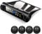 Tire Pressure Monitoring System TPMS, Solar Power Universal Wireless Car Alarm System with 4 External Sensors, LCD Real-time Display 4 Tires' Pressure & Temperature Alerts Ensure Safe Driving