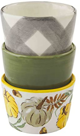 Mud Pie Buffalo Check Ramequin Gris