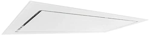Gurari Deckenhaube 120 cm GCH C 341 WH 120 Prime Einbau Dunstabzugshaube Weiß Glas mit Fernbedienung | Saugstark 1000 m³ | LED Strip | Timer | Umluft/Abluft Abzugshaube | Modernes Küchengerät