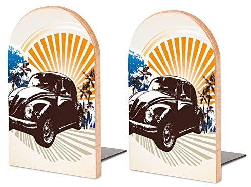 Buchstütze Sunrise-Auto Buchstützen Aus Holz Buchständer Für Schwere Bücher Büro Schule Decorative