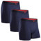 DANISH ENDURANCE Boxer Bambou Homme, Calecon Homme Ultra Doux et Respirant, Lot de 3, Bleu Marine, XXL