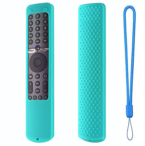 Fernbedienungshülle kompatibel für Xiaomi Mi TV P1 50 43 P1E Q1 75 Q1E 55 XMRM-19, Sprachfernbedienungs-Schutzhülle Silikon-Anti-Verlust-Hülle mit Lanyard (mintgrün)