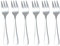 6 PCS Cake Forks Essential Dessert Forks Stainless Steel Pastry Fork Set for Fruit Ice Cream Salad Steak Pizza Noodles(Sliver)
